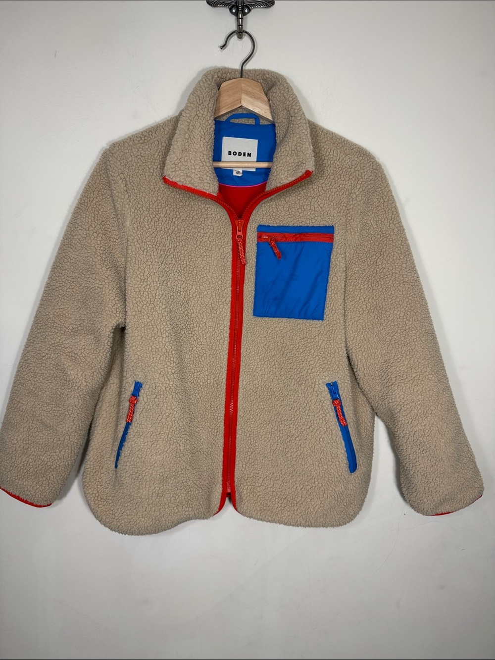 BODEN FLEECE BORG JACKET US WOMENS 10